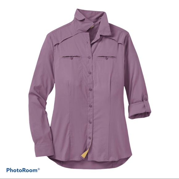 Duluth Trading Co Tops - DULUTH Armachillo Cooling Long Sleeve UPF 30 Shirt Top Women’s Large Sun Block